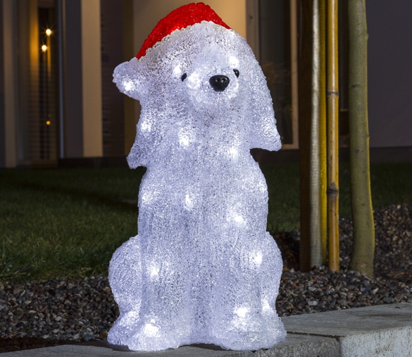 Kerstboomdecoratie hert decoratief figuur acryl 12,5
