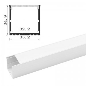 Tronix Flextape Channel | Alu | 2 meter | UV35 WH | frosted cover