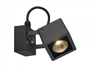 NAUTILUS SQUARE LED wandlamp, vierkant, antraciet, 6W LED, warm wit (231045)