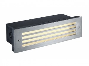 BRICK MESH LED RVS 316 inbouw wandarmatuur, 4W LED, warm wit, IP54 (229110)