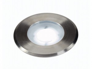 DASAR FLAT 230V LED, inbouw grondspot, rond, 4,3W LED, wit, inox cover (228411)