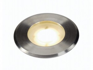 DASAR FLAT 230V LED, inbouw grondspot, rond, 4,3W LED, warmwit, inox cover (228412)