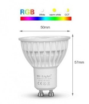 RGBWW GU10 ledlamp 4W