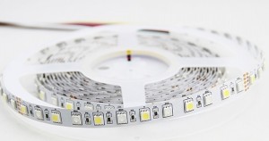 RGB+W ledstrip 10 meter / 14.4 Watt p/meter (white pcb) IP20 10 meter/24V