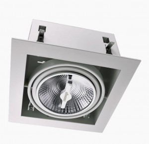 Recessed/Trimless fixture 1x AR111 | Full White | Adjustable