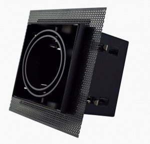 Recessed/Trimless fixture for AR70 | Full Black | Adjustable