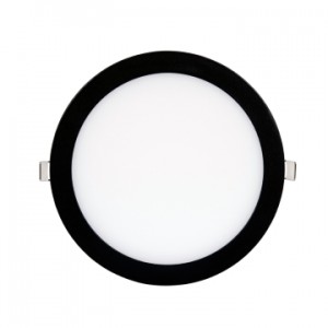 Platte downlighter zwart 10W tri-light dimbaar